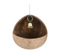 YEJBBUC Coquille de noix de coco - Cachette pour animal domestique - Pour inséparable, hamster, canari - Sans copeaux de noix de coco - 13 x 13 cm