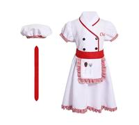 YEJBBUC Costume de chef pour enfants, costume de chef pour jeu de rôle pour spectacle, performance sur scène, cadeau S