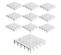 YEJBBUC Lot de 10 plaques filtrantes à ventouse pour fond d'aquarium Blanc 14,5 x 14,5 x 2,5 cm