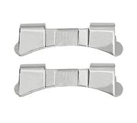 YEJBBUC Lot de 2 bracelets de montre en acier inoxydable avec extrémités incurvées 18 mm