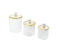 YEJBBUC Lot de 3 bols hermétiques pour apéritif - Pour salle à manger - Noix - Transparent - Gros diamant