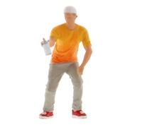YEJBBUC Médaille de course en résine à l'échelle 1:64 Chiffres Diorama orange T-shirt garçon