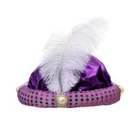 YEJBBUC Turban indien Sultan pour Halloween, spectacle, carnaval, violet