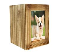 YEJBBUC Urne funéraire en bois pour chiens et chats - Cadre photo - 16 x 16 x 22 cm