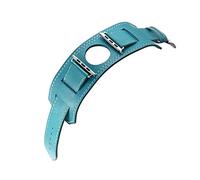 YEJIANGHUA Bracelet de bracelet de manchette en cuir véritable compatible avec Apple Watch Hermes 4 44mm 40mm Bande IWatch Bande 4 poignet Boucle classique métallique Natural ( Color : Blauw , Size :
