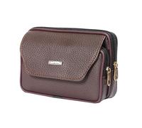 YEJULMRH Pochette Telephone Sac à bandoulière en Cuir for Homme, Petit Sac Banane de Couleur Unie, à la Mode, avec Poche Banane(Brown 1)