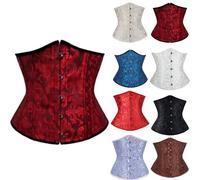 Yekdmxop Corset Femme Élégant Noir Médiéval Bustier Corset Curvy Slim Corset Sous-vêtements Pirate Gothique Bustier Haut en Dentelle Serrage Curvy Corset Shapewear Vintage Halloween Vampire Carnaval