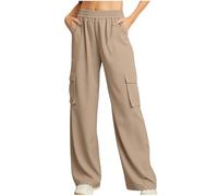 Yekdmxop Pantalon Femme Fluide Pantalon Travail Pantalon Habillé Grande Taille Souple Pantalon a Pont Baggy Pantalon Jogging Pantalon Randonnée Pantalon De Cuisine Chic Et Elegant Running Yoga