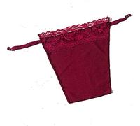 YEKEYI Camisole en dentelle à clipser pour femme avec insert de soutien-gorge, rouge vin, 6 Plus