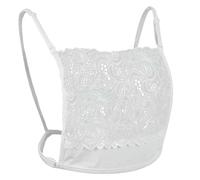 YEKEYI Camisole pour femme avec insert de soutien-gorge, gilet modeste, pour décolleté bas, 02 - Blanc, taille unique