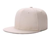 YEKEYI Casquette de baseball unisexe couleur unie visière papa chapeau de pêche réglable Snapback chapeau unisexe Hip Hop casquette de baseball, beige, taille unique