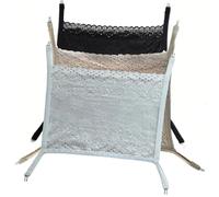 YEKEYI Lot de 3 cache-décolleté pour femme - Grande taille - Camisole à clipser - Insert de soutien-gorge - Panneau de modestie, Noir, blanc, beige., taille unique