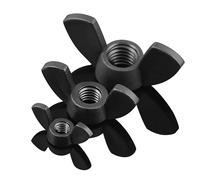 YEKIM écrous 5/10/20/30PCS Écrous à Oreilles Écrou Papillon pour s'adapter aux boulons et amp; Vis Noir M3 M4 M5 M6 M8 M10 M12 écrou en Acier Inoxydable