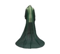 YEKIM Voile de mariée Voile de mariée Long Vert Brillant avec des Paillettes de poussière d'or Une Couche de 3 mètres Voile de mariée cathédrale sans Peigne Voile Mariage