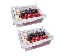 YekouMax Rngement Frigo, Boite Rangement Frigo, Bacs de Rangement Convient pour Le Congélateur, Réfrigérateur Rangement et finition des Légumes, Fruits et œufs- sans BPA (2 Tiroirs, Grands)