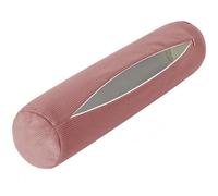 Yekuhe Housse de Coussin Ronde pour Traversin Cylindrique - Taie d'oreiller avec Fermeture Éclair, Respirante Housse Lavable pour Oreiller de Corps Long(Rose,50x20cm)