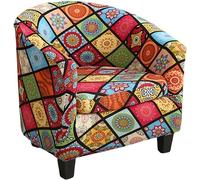 Yekuhe Housse de Fauteuil Chesterfield Crapaud 1 Place, Housse de Fauteuil Extensible Chesterfield, Housse Fauteuil Salon Club il Lavable, Couverture de Fauteuil Facile à Installer (Color : #9)