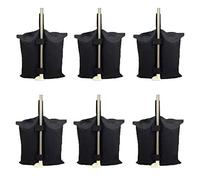 YELAIYEHAO Base de parapluie amovible, grande ouverture pour le sable, support de parapluie remplissable pour l'extérieur Patio parapluies 6pcs Noir
