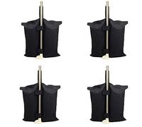YELAIYEHAO Base de parapluie amovible, grande ouverture pour le sable, support de parapluie remplissable pour l'extérieur Patio parapluies 4pcs Noir