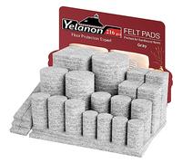 Yelanon Lot de 216 patins en feutre pour meubles en bois dur - Auto-adhésifs - Découpables - Anti-rayures - Pour pieds de meubles - Gris