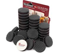 Yelanon Lot de 36 Patins antidérapants pour Meubles de 2,5 cm, Pieds de Meubles antidérapants, Pieds de Meubles en Caoutchouc Autocollants, Protection de Sol en Bois Dur pour Garder Les Bouchons de