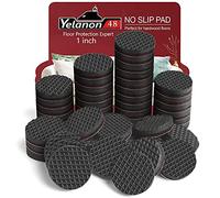 Yelanon Lot de 48 patins antidérapants pour meubles - 25 mm - Pieds en caoutchouc auto-adhésifs - Protection antidérapante pour meubles en bois dur - Pour garder les bouchons de meubles