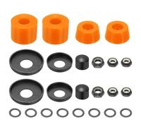 YELARXI Bagues de skateboard, kit de reconstruction de skateboard, de camion, de longue planche, rondelles pivotantes, raccords pour (pièces de skateboard extérieures) 92A et PU et orange