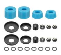 YELARXI Douilles de skateboard, kit de reconstruction de skateboard, de camion, de longue planche, rondelles pivotantes, raccords pour (pièces de skateboard extérieures) 92A et PU et bleu
