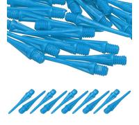 YELARXI Lot de 50 pointes de fléchettes en plastique, filetage 2BA, pointe souple, accessoires de rechange pour cible de fléchettes électronique, pratique, divertissement à domicile, compétition, bleu