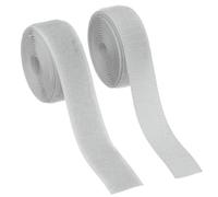 YELARXI Ruban auto-agrippant en nylon à coudre - 2,5 cm de large - Dos non adhésif - 0,9 m - Pour vêtements, artisanat, couture, projet de bricolage - Gris clair