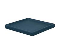 YELARXI Soucoupes carrées en céramique de 16 cm pour plantes - Pour extérieur, intérieur, jardin, plantation, eau, fleur, café - Bleu marine