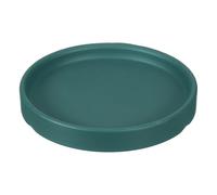YELARXI Soucoupes rondes en céramique de 11,4 cm pour plantes - Pour extérieur, intérieur, jardin, plantation, eau, fleur, café - Vert et bleu