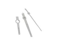 YELEMEABHB Aiguilles de carnet de Bord NH35 NH36, Aiguilles de Montre C3 Vertes Lumineuses et polies, 8 x 12 x 12,5 mm, Style bâton, Aiguilles de Remplacement Datejust Main(Silver)