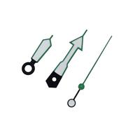 YELEMEABHB Aiguilles NH35 for Bord coloré, Rouge, Vert, Bleu, Orange, pointeur de Montre for Lueur Verte, adapté au Mouvement NH35/NH36/4R Main(Green Color)
