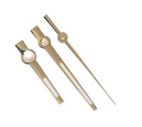 YELEMEABHB Aiguilles polies 8 x 12 x 12,5 mm, Aiguilles de carnet de Bord NH35 NH36, Aiguilles de Montre 3C Lumineuses de Style bâton de Remplacement Main(Blue Gold)