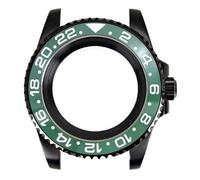 YELEMEABHB Boîtier de 40 mm en acier 316L noir, outils de réparation de montres, pièce saphir for mouvement NH35 NH36 NH34/38 8215 Eta2824, couronne vissée Boîtier de montre(Glass Bottom Cover 6,NH35