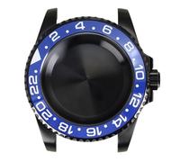 YELEMEABHB Boîtier de 40 mm en acier 316L noir, outils de réparation de montres, pièce saphir for mouvement NH35 NH36 NH34/38 8215 Eta2824, couronne vissée Boîtier de montre(Solid Bottom Cover 4,Eta 2