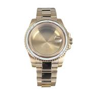 YELEMEABHB Boîtier de montre 40 mm, bracelet brossé en saphir for NH35, NH36, NH34/70, 8215, ETA2824, lunette 38 x 30,6 mm Boîtier de montre(Solid Bottom Cover 1,For NH35 36 34 38)