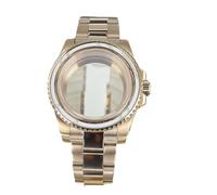 YELEMEABHB Boîtier de montre 40 mm, bracelet brossé en saphir for NH35, NH36, NH34/70, 8215, ETA2824, lunette 38 x 30,6 mm Boîtier de montre(Glass Bottom Cover 2,For NH35 36 34 38)