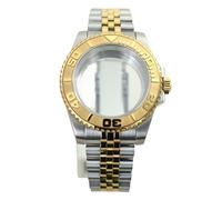 YELEMEABHB Boîtier de montre 40 mm for boucle coulissante et bracelet en verre saphir for NH35 NH36 NH34 Boîtier de montre(Glass Bottom Cover 2,For Eta 2824 PT5000)
