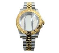 YELEMEABHB Boîtier de montre 40 mm for boucle coulissante et bracelet en verre saphir for NH35 NH36 NH34 Boîtier de montre(Glass Bottom Cover 1,For Miyota 8215)