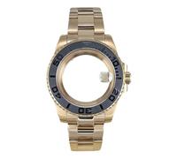 YELEMEABHB Boîtier de montre 40 mm, lunette noire en saphir, compatible avec for Seiko NH35, NH36, NH34, NH70, 8215, mouvement ETA2824, bracelet Oyster Boîtier de montre(Glass Bottom Cover 3,For NH35