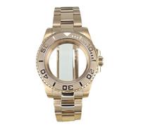 YELEMEABHB Boîtier de montre 40 mm, lunette noire en saphir, compatible avec for Seiko NH35, NH36, NH34, NH70, 8215, mouvement ETA2824, bracelet Oyster Boîtier de montre(Glass Bottom Cover 2,ETA2824 P