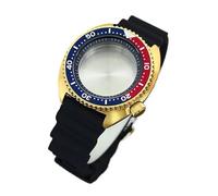 YELEMEABHB Boîtier de montre 45 mm, couronne 3,8 mm, saphir étanche, compatible avec for Seiko NH35, NH36, NH34, bracelet en caoutchouc Boîtier de montre(Deep blue Chapter 3)
