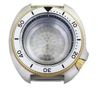 YELEMEABHB Boîtier de montre étanche 44 mm, lunette noire, verre saphir, compatible for Seiko NH35, NH36, NH34, NH38, 28,5 mm, résistance for l'eau jusqu'for 100 m Boîtier de montre(Black chapter ring