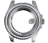YELEMEABHB Boîtier de montre for homme 40 mm en verre saphir for mouvement NH35 NH36 NH34 8215 2824 PT5000 noir Boîtier de montre(Silvery 1,Miyota 8215)
