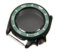 YELEMEABHB Boîtier de montre Ms. 38 mm, pièces de modification, verre saphir, compatible avec for SKX007/013, boîtier for mouvement NH35 NH36 4R36, cadran 28,5 mm, lunette en céramique noire et bleue