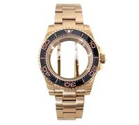 YELEMEABHB Boîtier en or rose de 40 mm, verre saphir, for montre Eta2824 PT5000 NH35 NH36 NH34 NH38, bracelet Oyster Boîtier de montre(Glass Bottom Cover 2,NH35 NH36 NH34 NH38)