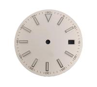 YELEMEABHB Boîtier NH35 de 40 mm, Cadran 31 for Vert Lumineux, Accessoires Remplacement for, Aiguilles argentées Composer(White dial)