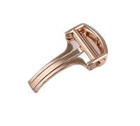 YELEMEABHB Boucle déployante en acier inoxydable for montre for Cartier Blue Balloon, boucle for ceinture de réservoir for Santos Pasha, boucle for nœud, accessoires Fermoir de montre(Rose Gold,14mm)